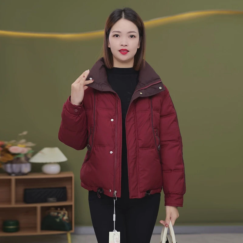 W209中年妈妈女短款棉服休闲外套大码减龄显瘦时尚品质女装