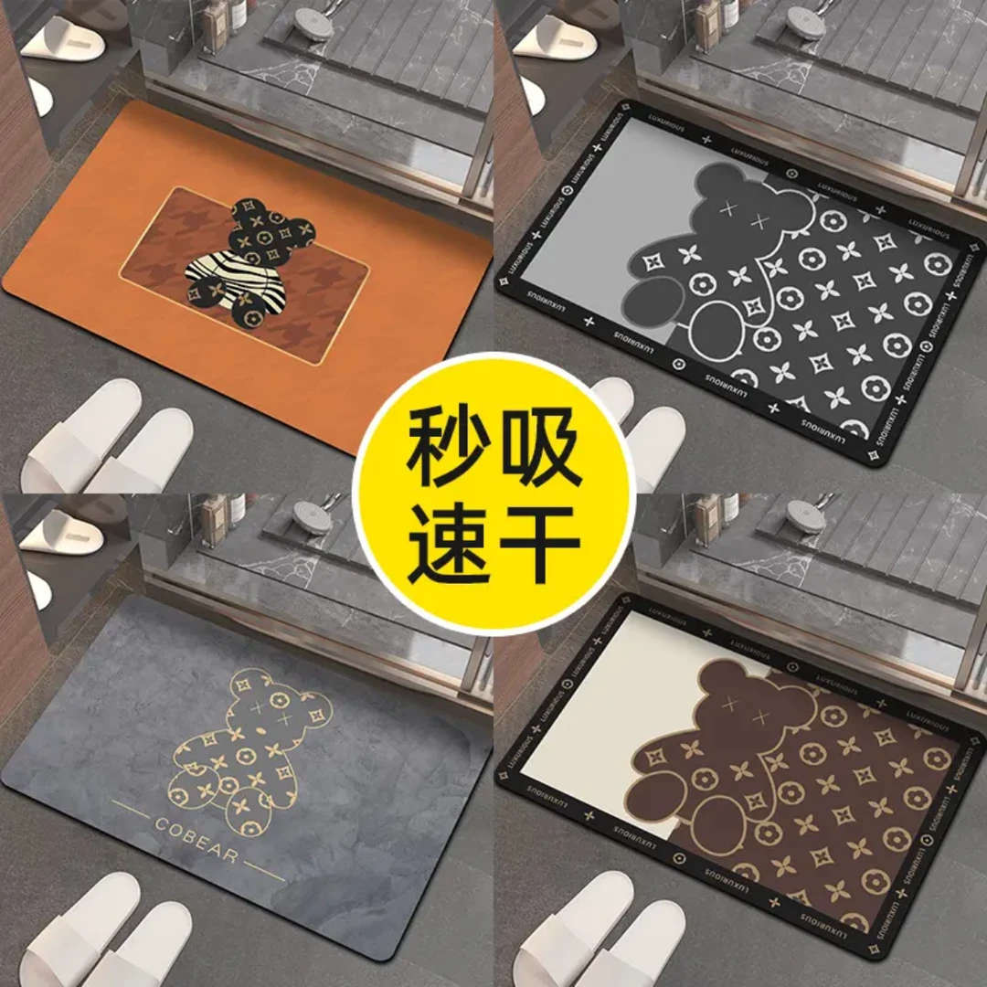 浴室吸水脚垫轻奢风门垫卫生间吸水地垫厕所速干地垫浴室吸水地垫