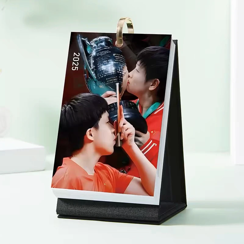 莎头王楚钦孙颖莎2025年周历桌面日历摆件高清印刷