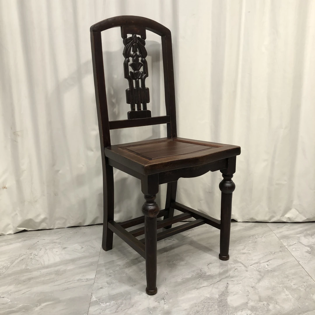 BORCH/博瑞奇民国中古海派椅单人实木餐椅（08775）