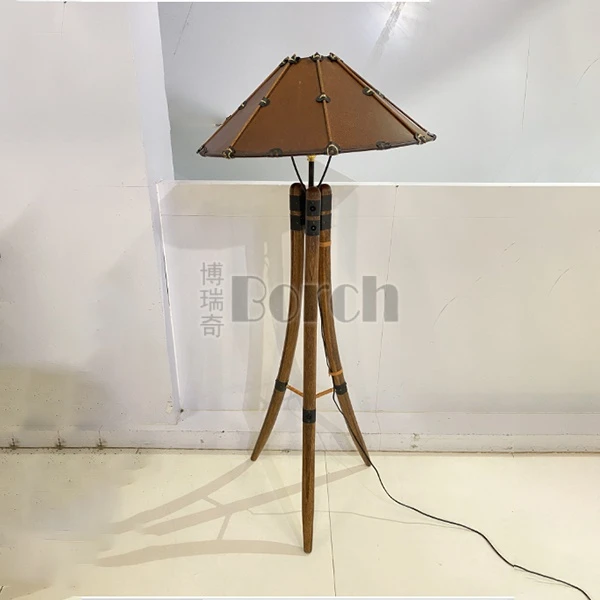 BORCH/博瑞奇部落风棕榈木高奢玛特斯落地灯氛围装饰摆件（07189）