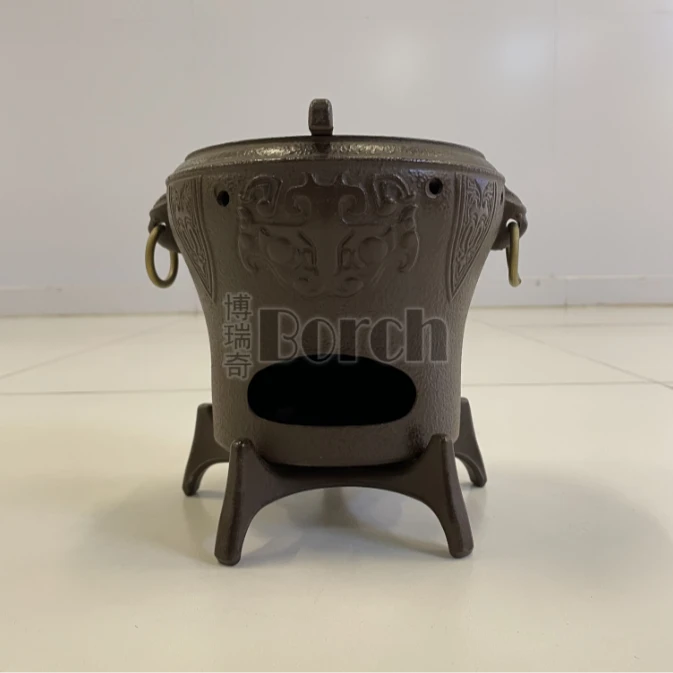 BORCH/博瑞奇创意怀旧铸铁大号炭炉工艺品茶室装饰摆件-06317