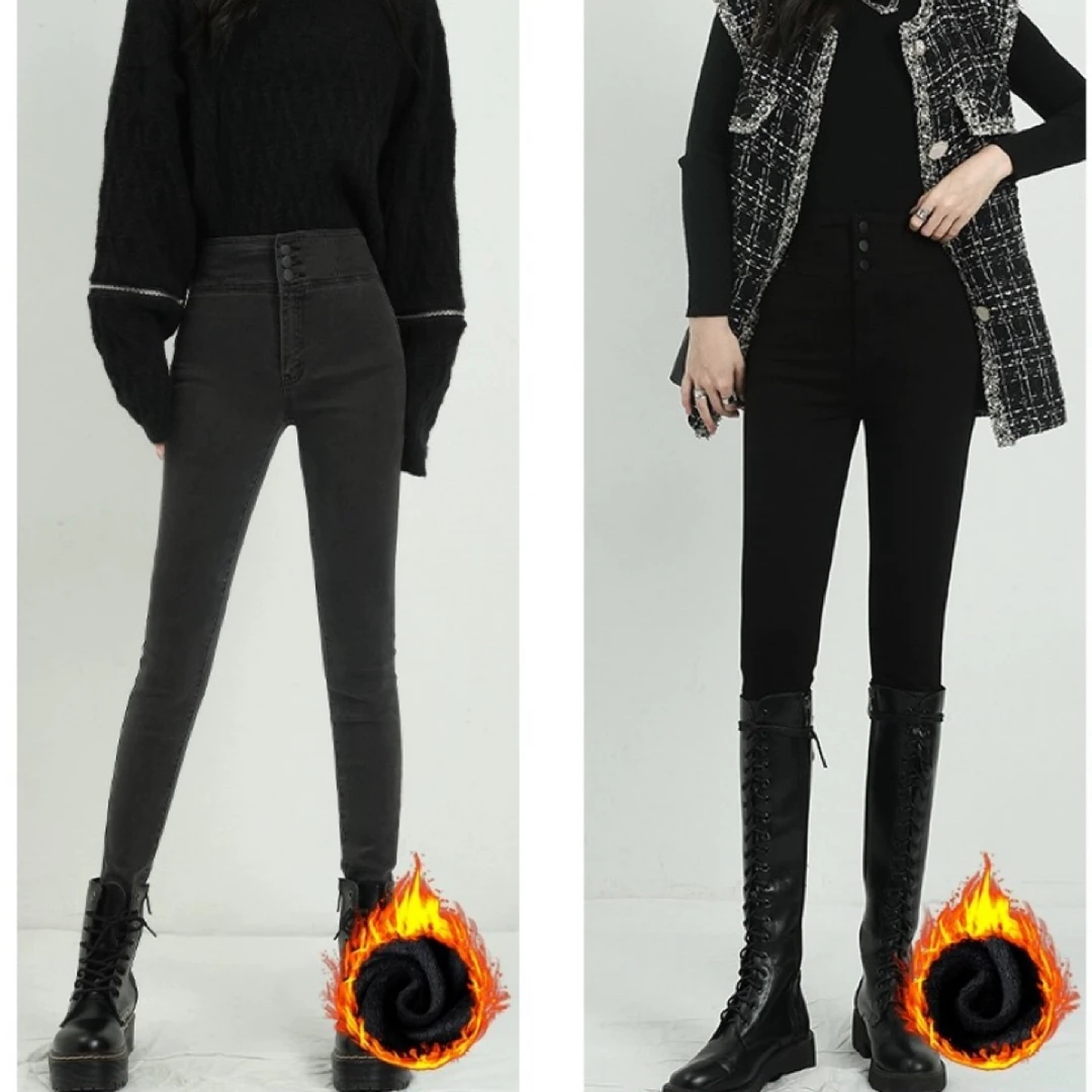 343【R家】高弹加绒冬季靴裤牛仔裤（S19）