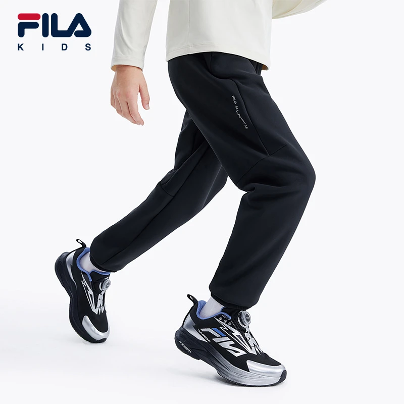 【远红外发热】斐乐儿童运动裤大童宽松加绒长裤保暖卫裤K12B443608