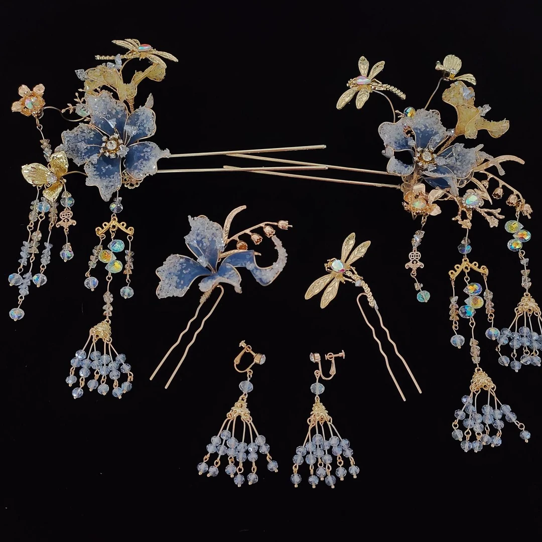 新款重工减龄新娘中式饰品爆款215