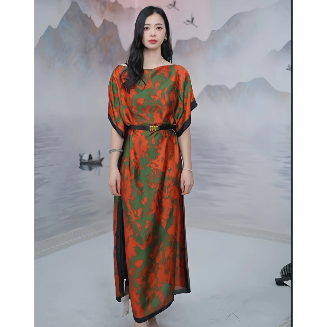 C01-C16 时尚轻奢国风款中长款女装连衣裙