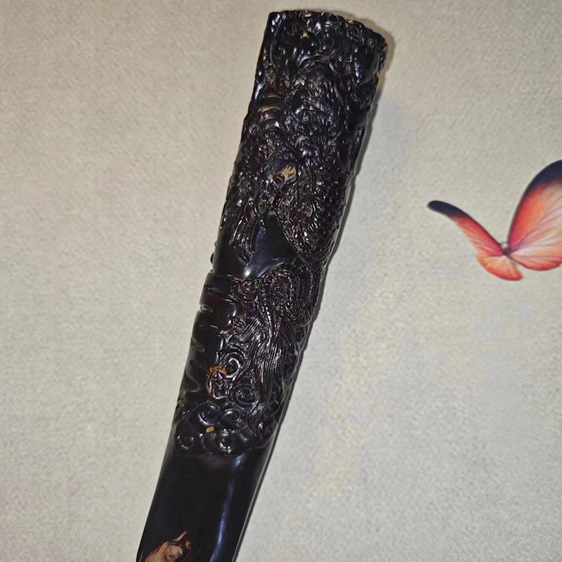 木制小六柳木活性炭烟嘴素面雕刻 双重过滤粗中细烟三用活柳血柳