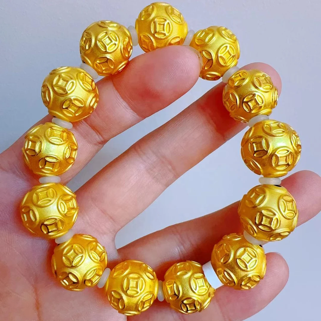 足银手链 时尚经典款金色珠珠款手串男女款手链