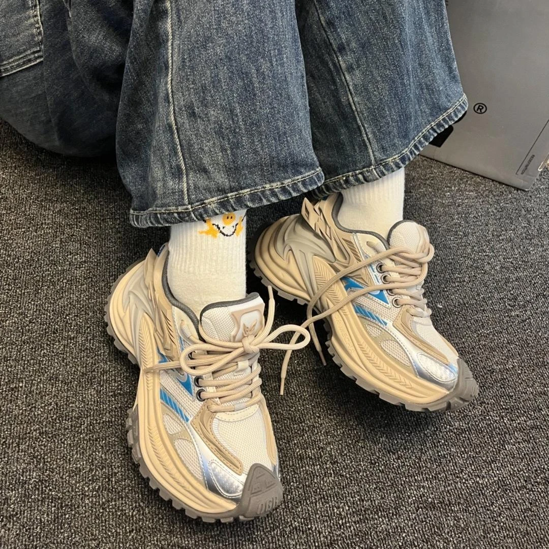 2024春季响尾蛇系列慢跑鞋国潮新品老爹鞋男增高厚底休闲鞋
