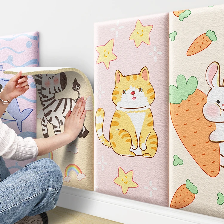 防撞墙贴床头墙围软包客厅榻榻米儿童房墙壁墙面床围床边靠背软垫