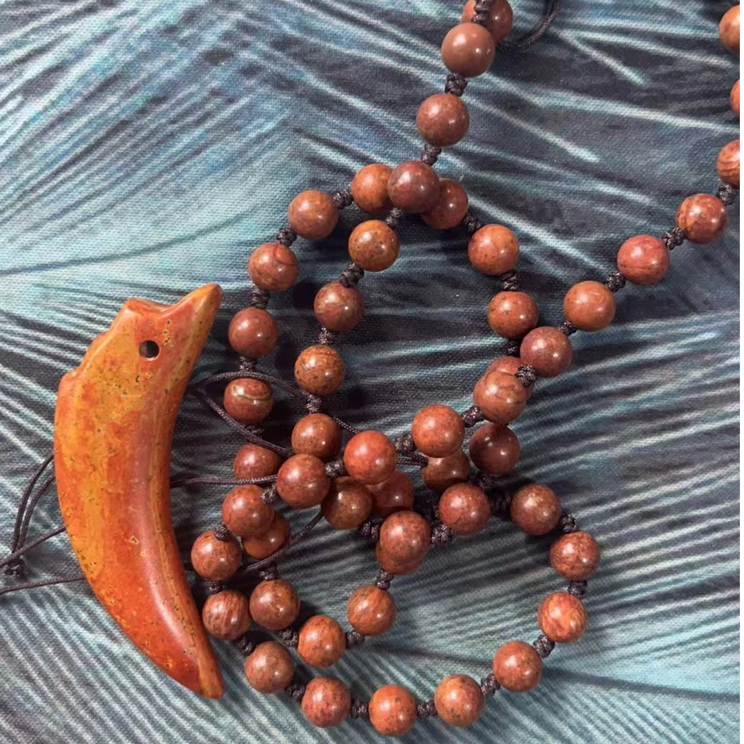 泗水红砭石狼牙 正品