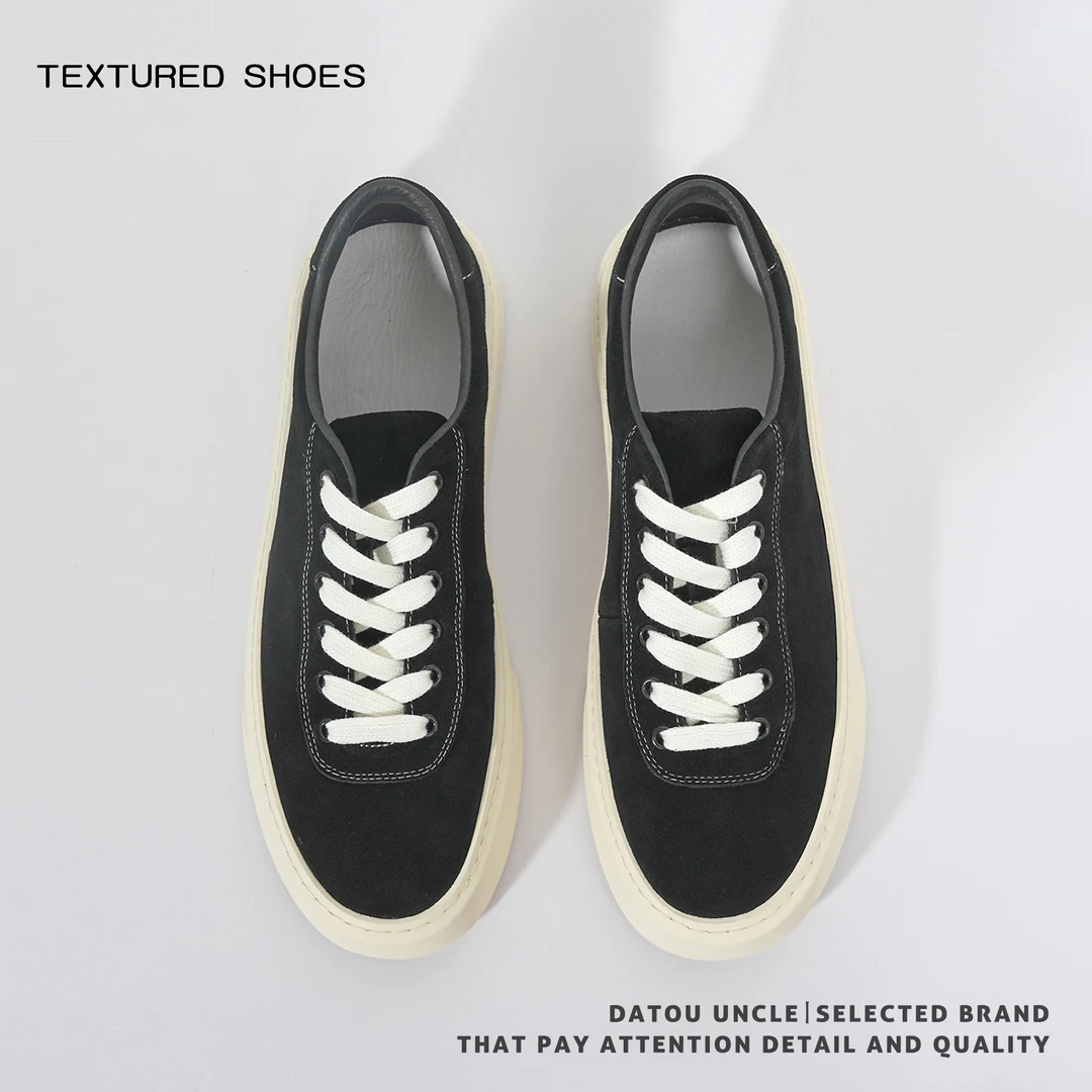 【大头叔叔】秋冬新款 男鞋简约百搭潮流厚底板鞋平底DDF5031