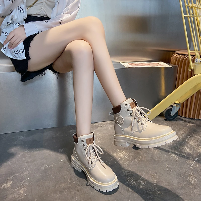 女鞋秋冬季新款马丁靴韩版潮流厚底大黄靴短靴时尚好搭潮鞋女士鞋