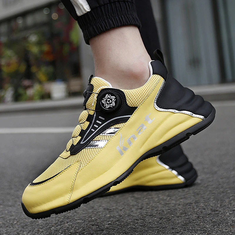 男鞋轻奢时尚潮鞋男士包底旋转扣休闲鞋韩版潮流英伦风透气跑步鞋