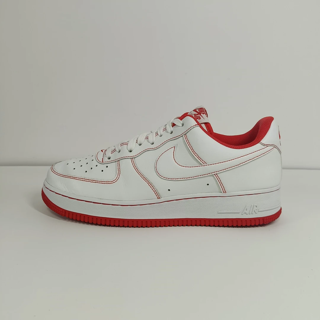 44.5码/Nike af1 低帮白红缝线 市价1799 无原盒 A066