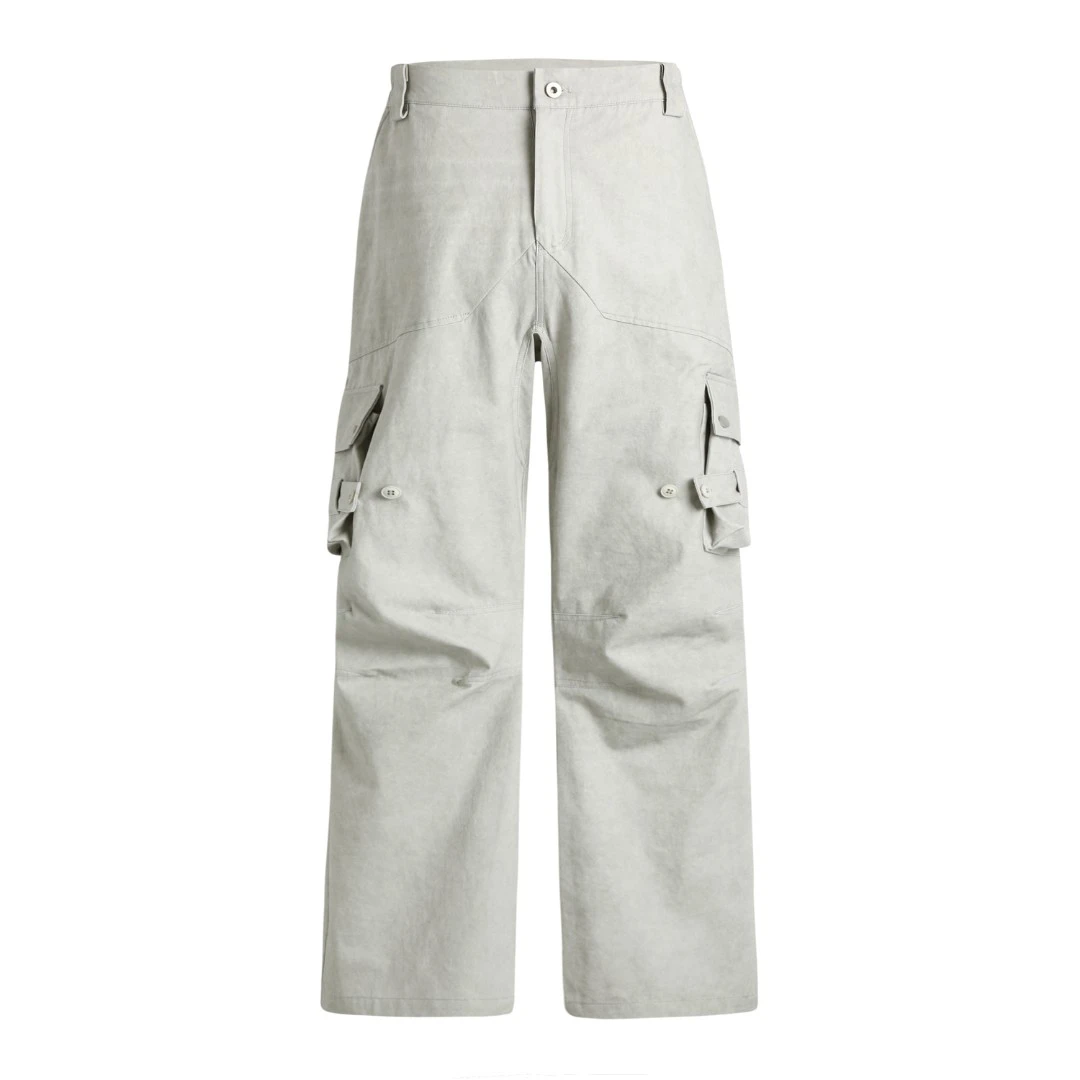 GOSNACE/GOS 直筒立体多口袋设计微喇cleanfit休闲修身显瘦工装裤