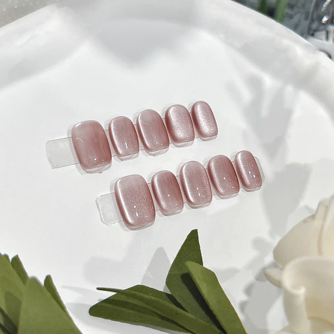 【粉猫猫】纯手工穿戴式工具包美少女贴片中长梯形果冻胶甲片中长款