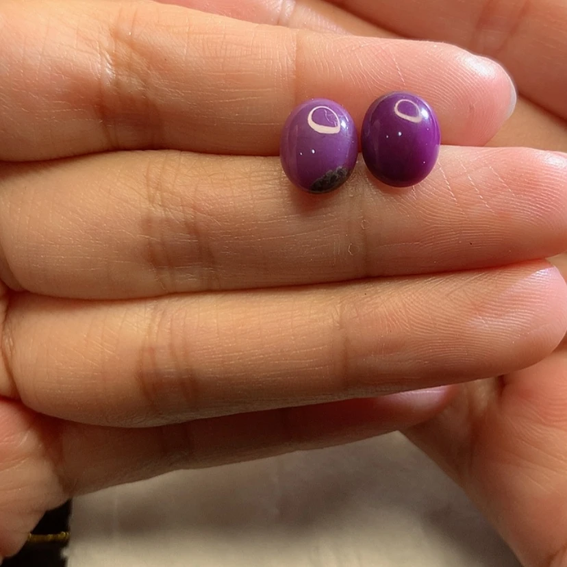 【闪购商品】苏纪石（舒俱来）耳钉18K金镶嵌?**?