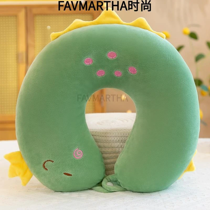 保护颈椎脖套成人U型枕卡通刺绣旅行护颈枕颈椎保护套儿童午睡枕