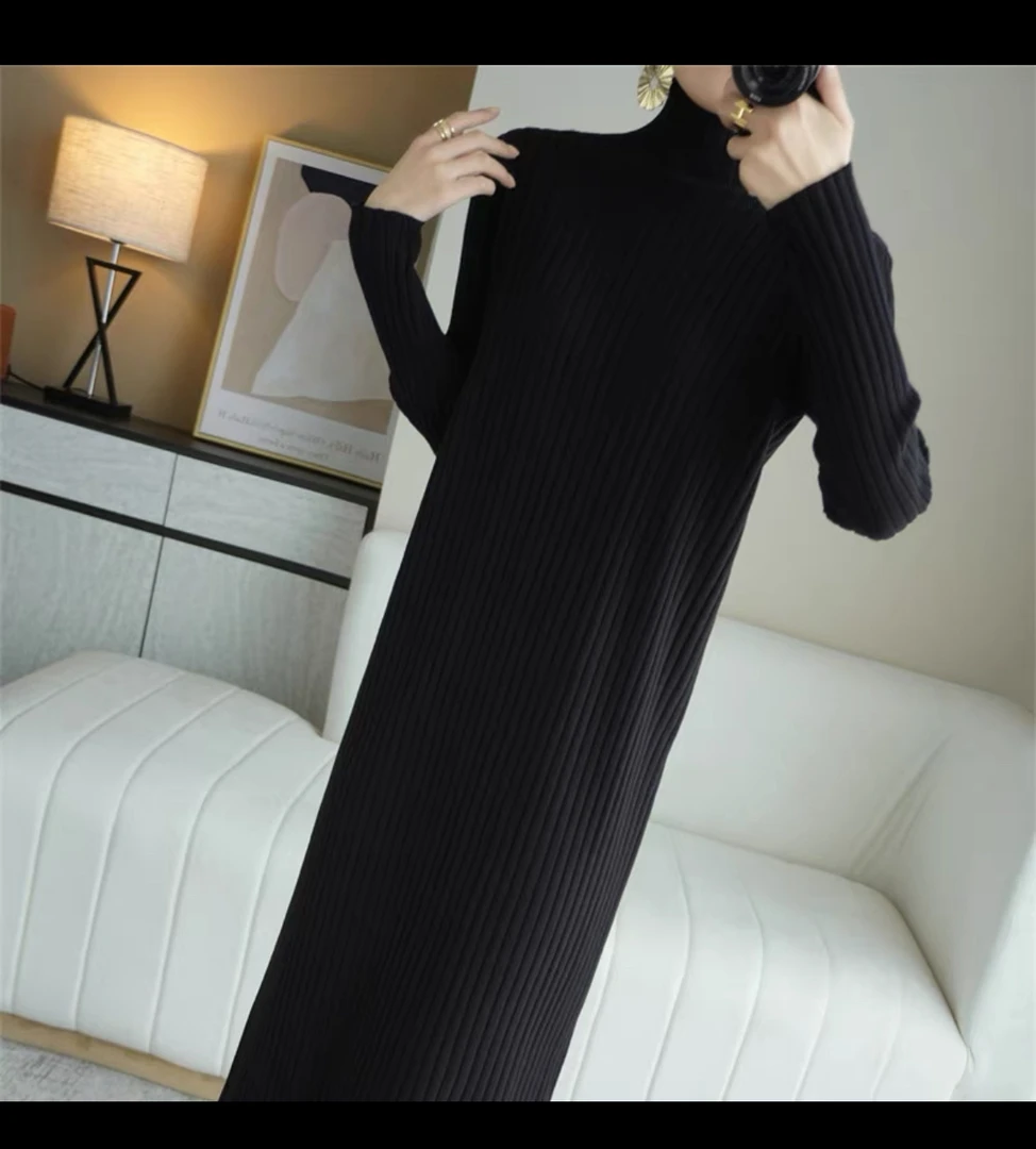 长款套头毛衣连衣裙D61-80