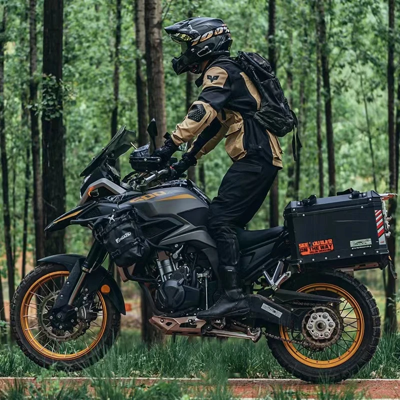 杜汉/DUHAN摩托车拉力服套装越野机车防摔摩旅透气骑士服装备夏季