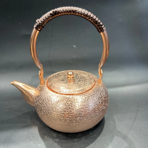 手工制作大容量1.5升紫铜烧水壶手工锤纹复古茶具电磁炉煮水壶