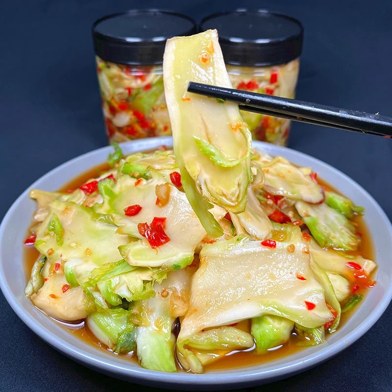 剁椒儿菜新鲜腌制香辣脆嫩咸香下饭菜农家手工腌青菜娃娃菜瓶装