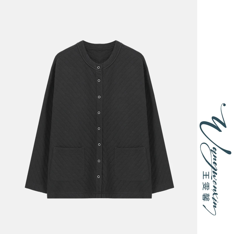 【王雯馨】“岁岁年年”日系订单！立体菱格 柔软 显瘦百搭棉服短外套