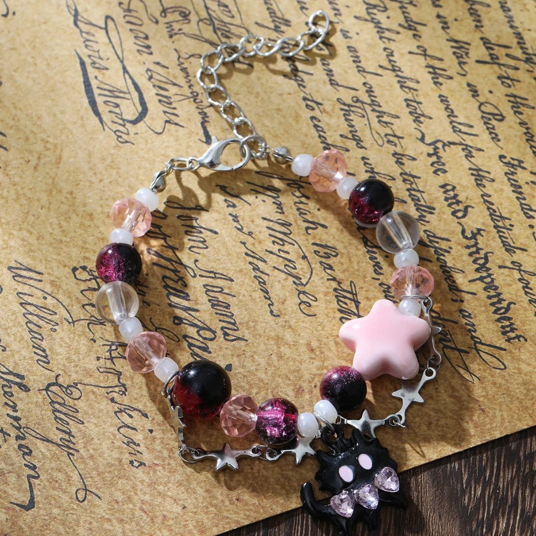 铜合金亚克力手链 D14搞怪猫手链女款简约冷淡高级手串ins小众