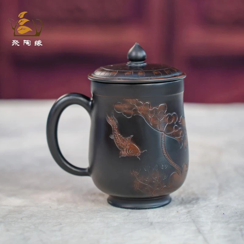 云南建水办公杯茶水杯陶瓷紫砂家用泡茶喝茶高档精品纯手工茶杯