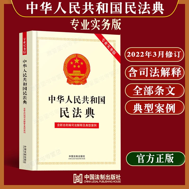 正版中华人民共和国民法典专业实务版总则编司法解释典型案例