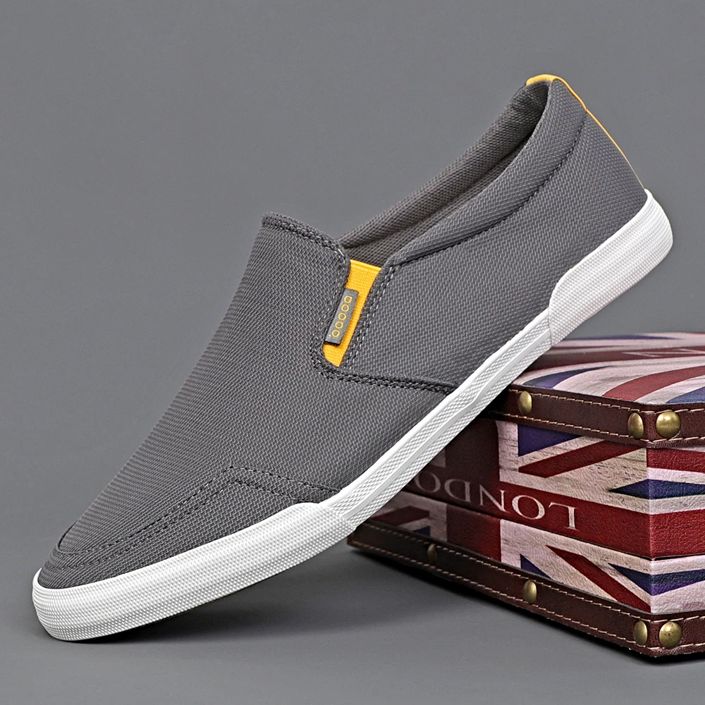 24059 男士一脚蹬布鞋休闲百搭透气韩版舒适潮鞋春季低帮懒人鞋子