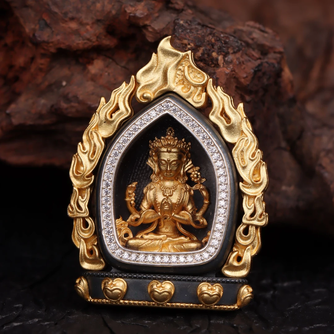 吊坠925银 四臂观音 小众设计 高级感银饰品项链吊坠千手观音珠宝