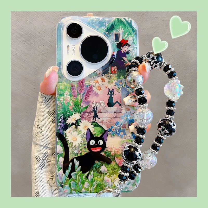 华为pura70pro+手机壳mate60pro动漫扫帚女孩mate40/50pro小众p60