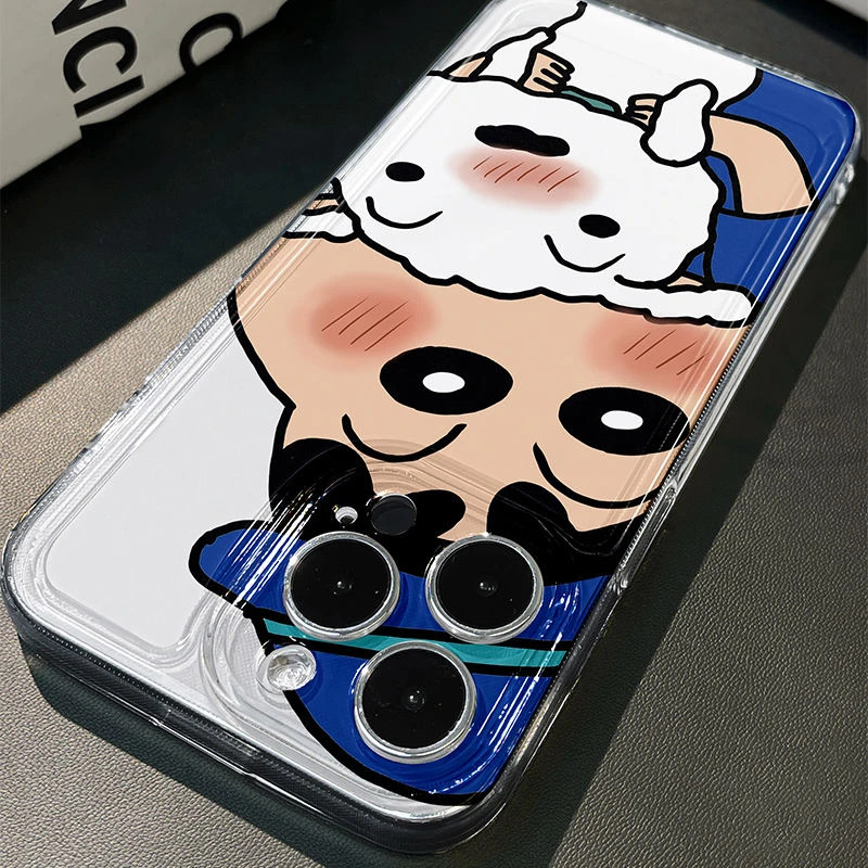蜡笔小新苹果12pro全包手机壳iPhone15pro软14透明防摔xsmax/13