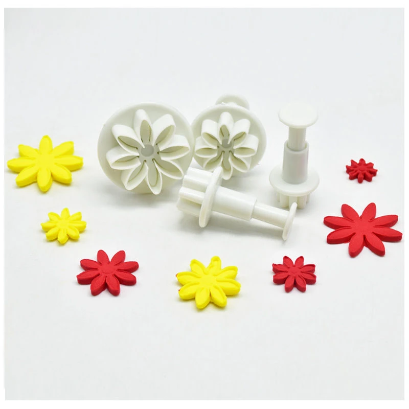 4件套小雏菊翻糖蛋糕模具套装烘焙工具饼干花样面点馒头厨房用品
