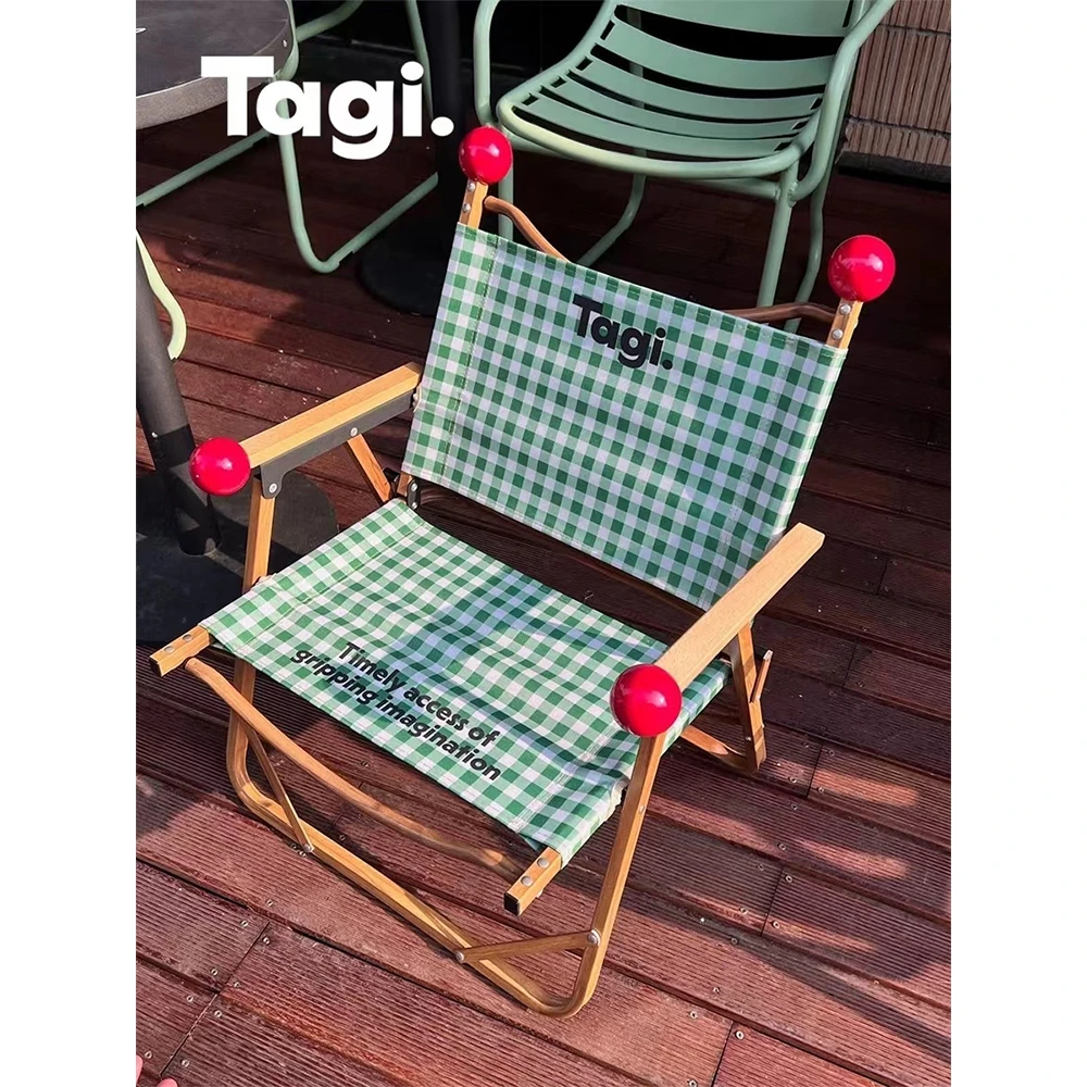 Tagi. 《i》想象信号森林格木质折叠椅躺椅可折叠便携式户外沙滩
