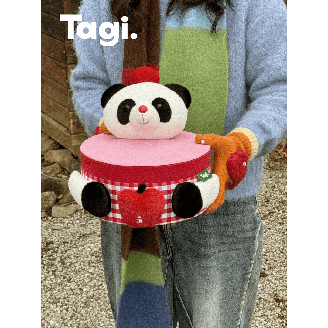 Tagi.球球熊礼物苹果便携鼓鼓创意大容量收纳礼物盒