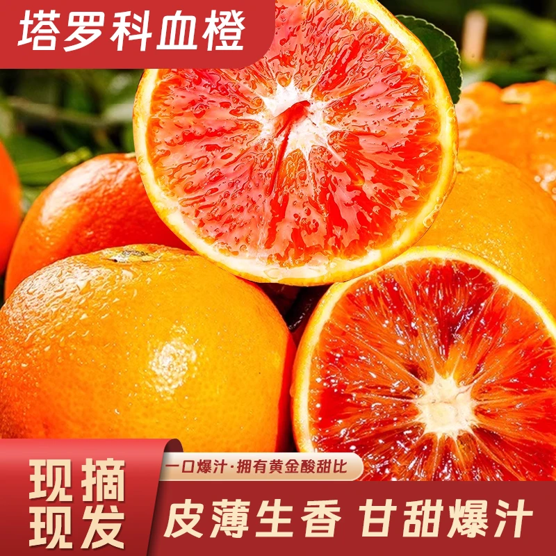 爆甜塔罗科血橙新鲜橙子果冻橙现摘薄皮红橙脐橙包邮大果