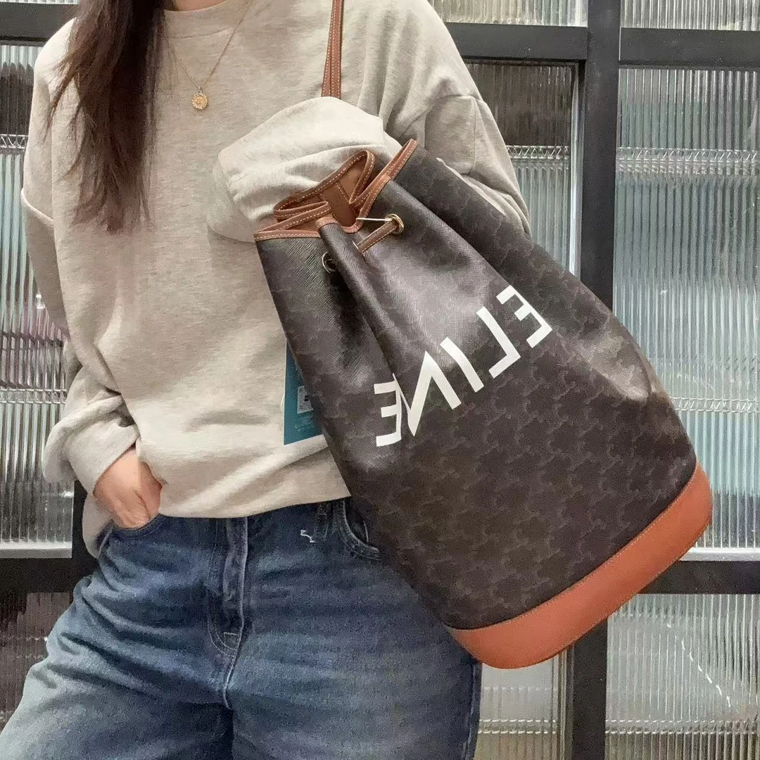 95新 Celine/思琳 【蕾】 4YY825 老花水桶单肩包