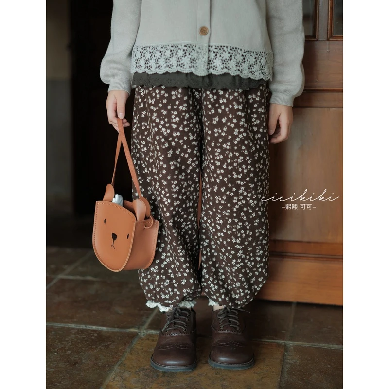 现货【蕾纳】秋冬休闲儿童女童时尚百搭碎花裤子熙熙可可KZ2446