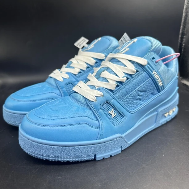 【孤码福利】LouisVuitton/路易威登蓝色艺术馆吹呢板鞋/正品/时尚