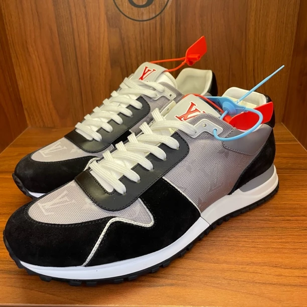 成色自定义LouisVuitton/路易威登黑灰红runway运动鞋/正品/折扣