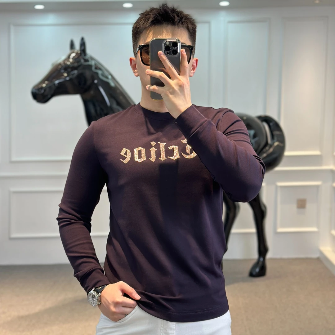 古帝特尼-秋冬新款男士轻奢韩版潮流欧货时尚百搭圆领长袖Z-29168