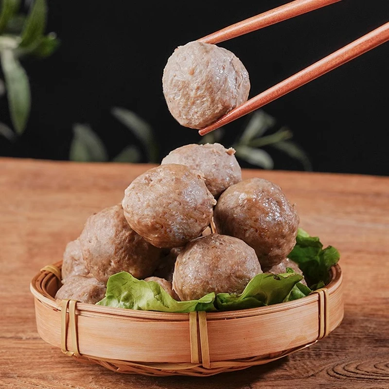正宗潮州现做手打牛肉丸火锅烧烤食材劲道Q弹爆汁鲜嫩好吃