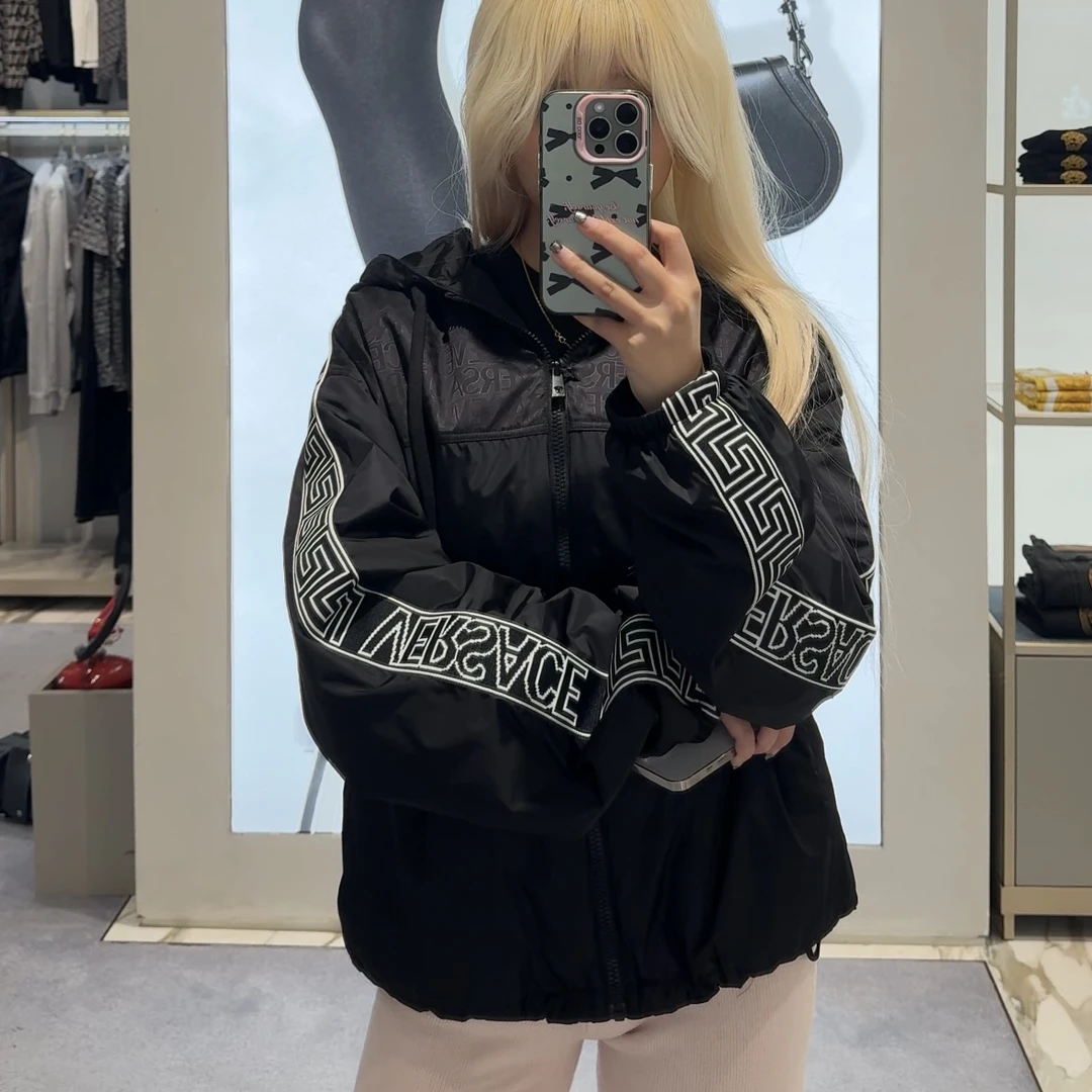 VERSACE/范思哲刺绣回纹夹棉外套/二周左右回国百搭男士