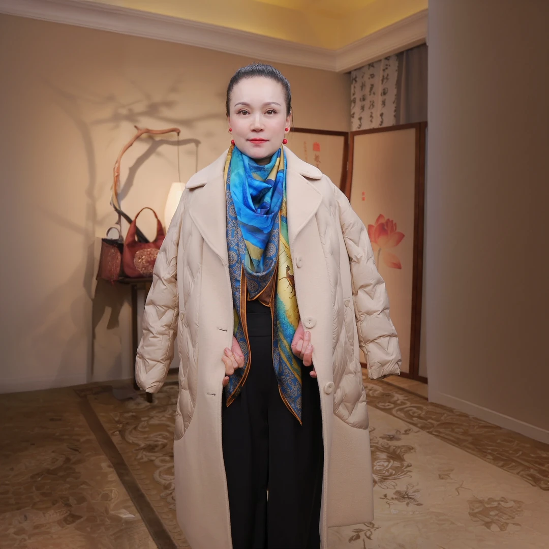 江山图-香云花萝围巾 新款国风提花围巾 高端百搭双面双色披肩