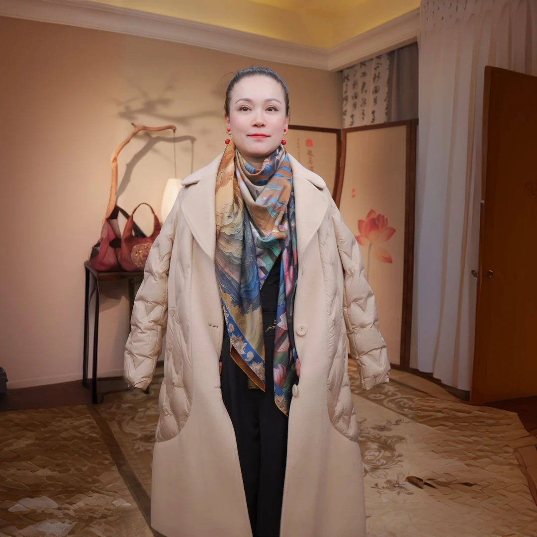 锦绣山河-香云花萝围巾 新款国风提花围巾 高端百搭双面双色披肩
