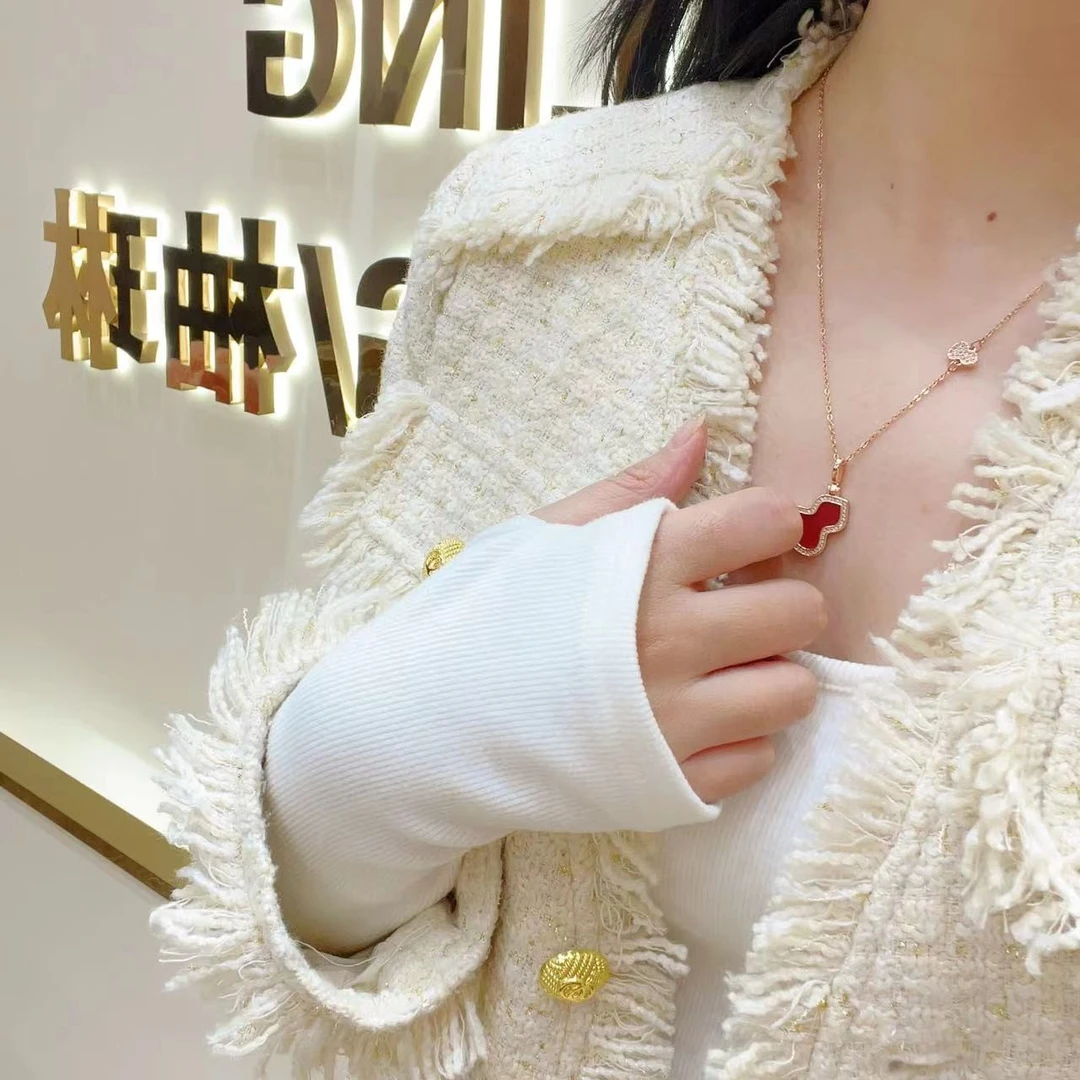 YOULING/柚琳 设计师葫芦项链气质时尚吊坠锁骨链
