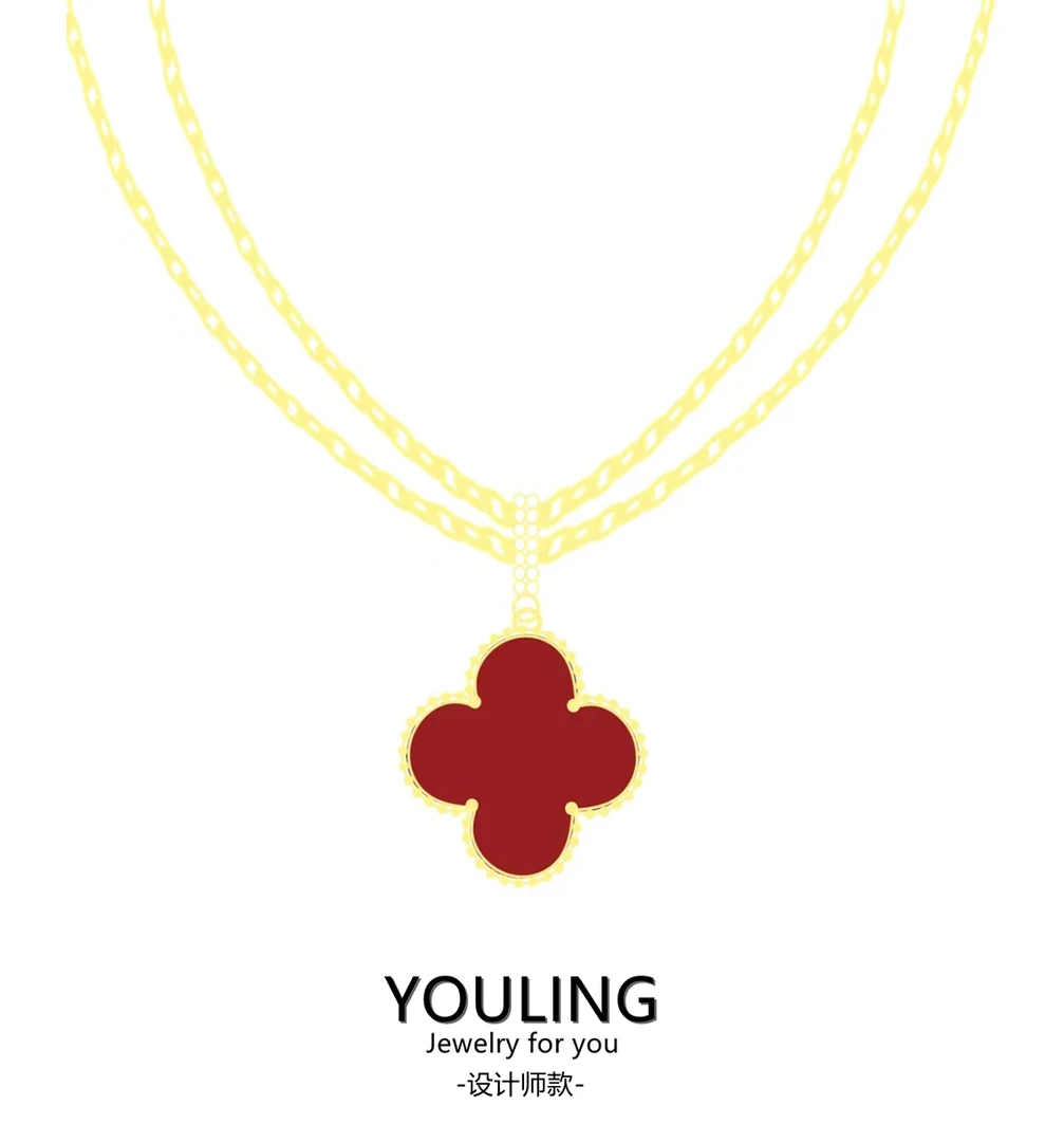 YOULING/柚琳【万象城直发】 红黑白三色大花项链